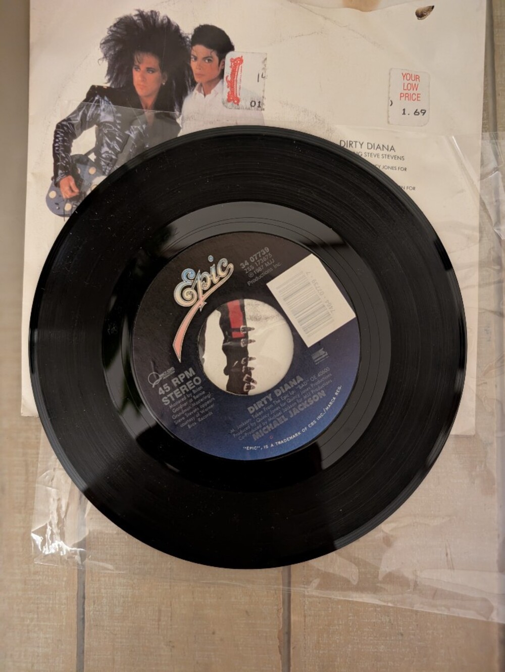 Vintage 1988 Michael Jackson "Dirty Diana" 45